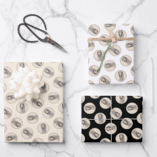 Saluki Malerei Reh Sable Süß Original Hunde Kunst Geschenkpapier Set