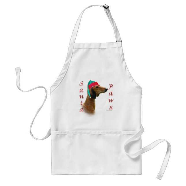 Saluki Santa Paws Schürze (Vorne)