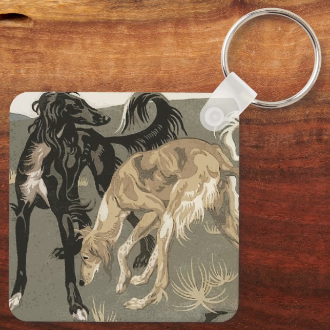 Saluki Schlüsselanhänger (Rückseite)