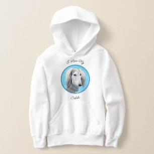 Saluki (Silber) Malerei - Niedliche Original Hunde Hoodie