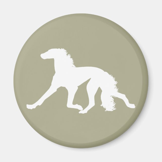 Saluki-Silhouette Magnet (Vorne)