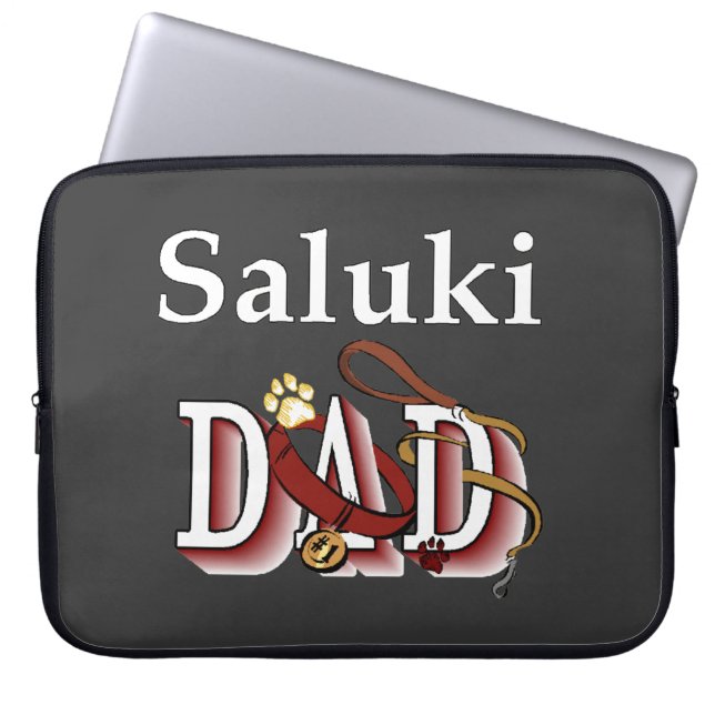 Saluki Vater Geschenke Laptopschutzhülle (Vorderseite)