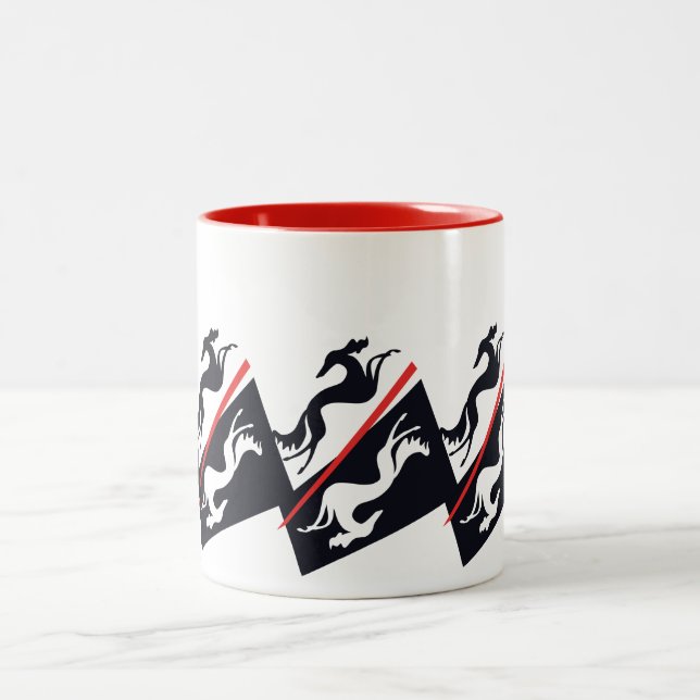 SalukisBecher Zweifarbige Tasse (Mittel)