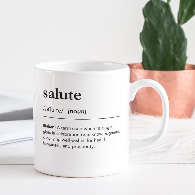 Salute Definition Italienischer Word Carver Diem Kaffeetasse (Von Creator hochgeladen)