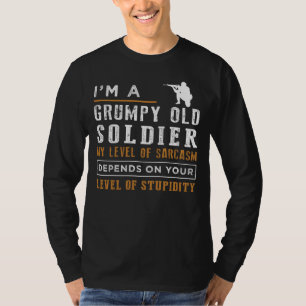 Salute Lachen mit glühendem Old Soldier T-Shirt -