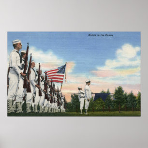Salute to the Colors Formation - US Navy Poster