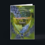Salute Wine Birthday Card for Friend Karte<br><div class="desc">Das ist eine hübsche und lustige Art,  allen wichtigen Dingen im Leben zu wünschen,  die sich an ihrem Geburtstag einem Freund wünschen. Glück,  Gesundheit,  gute Freunde,  gute Zeiten und viel guten Wein! Prost!</div>