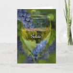 Salute Wine Birthday Card for Friend Karte<br><div class="desc">Das ist eine hübsche und lustige Art,  allen wichtigen Dingen im Leben zu wünschen,  die sich an ihrem Geburtstag einem Freund wünschen. Glück,  Gesundheit,  gute Freunde,  gute Zeiten und viel guten Wein! Prost!</div>