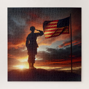 Saluting American Soldier Puzzle