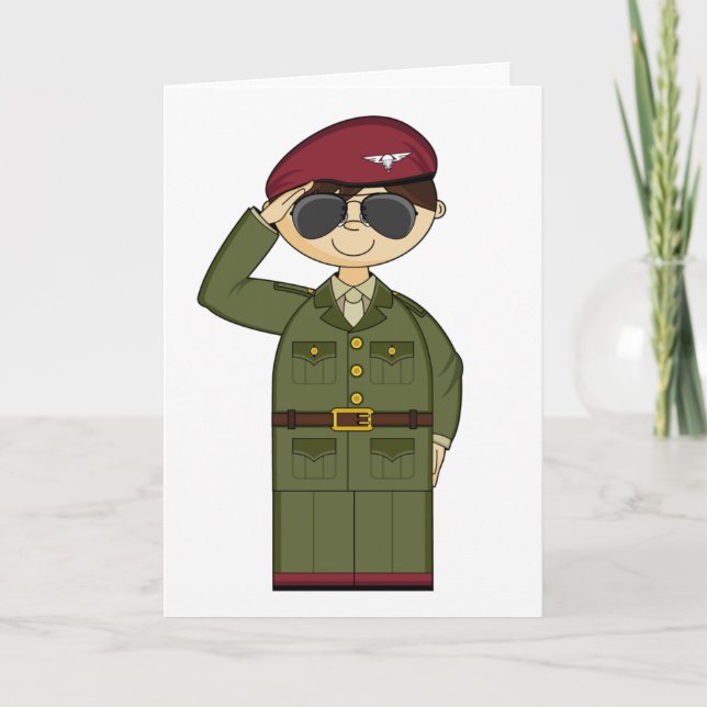 Saluting Card für Offiziere der britischen Armee Karte (Vorderseite)