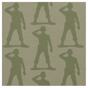 Saluting Soldier Camouflage Grüne Silhouette Stoff