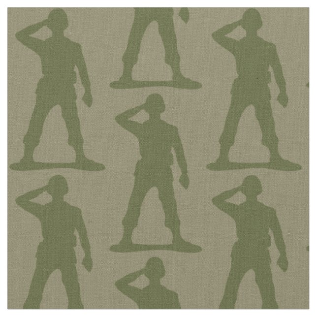 Saluting Soldier Camouflage Grüne Silhouette Stoff (Nahaufnahme)