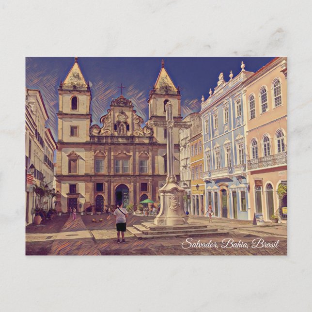 Salvador, Bahia, Brasil, Igreja São Francisco Art Postkarte (Vorderseite)