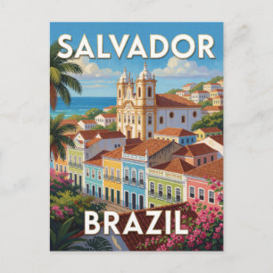 Salvador Brasilien Farbige Bahia Erbschaft Postkarte