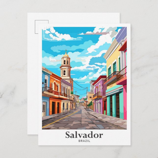 Salvador Brasilien Kunstmuseum Postkarte (Vorne/Hinten)