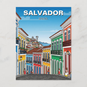 Salvador Brasilien Perlourinho Reise Postkarte