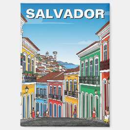 Salvador Brasilien Perlourinho Travel Magnet