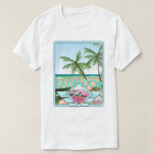Salvador Brasilien Vintages Reiseplakat. T-Shirt