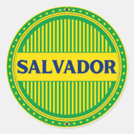 Salvador City Pride – Brazilian Identity Runder Aufkleber