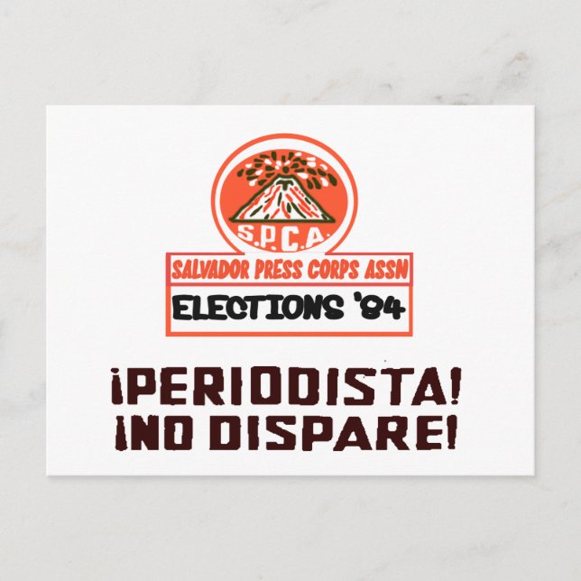 Salvador Press Assn 1984 Postkarte (Vorderseite)