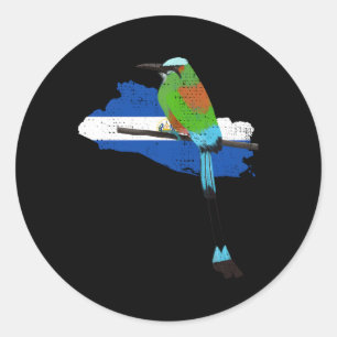 Salvador Salvadoran Coat Salvadorian Torogoz Bi Runder Aufkleber