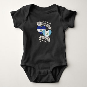 Salvadorian Guatemala Herzfahnen El Salvador Gua Baby Strampler