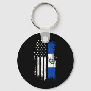 Salvadorianische Amerika-Flagge - El Salvador USA- Schlüsselanhänger