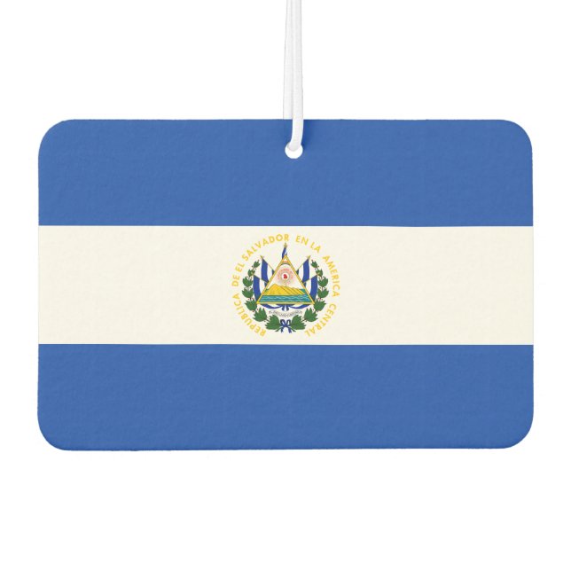 Salvadorianische Flagge Autolufterfrischer (Vorderseite)