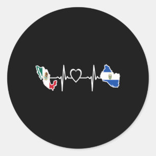 Salvadorianische Flagge Mexiko El Salvador Hebeat Runder Aufkleber