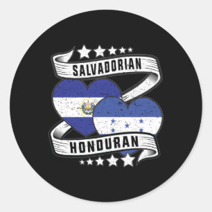 Salvadorianische honduranische Flagge Honduras Y E Runder Aufkleber