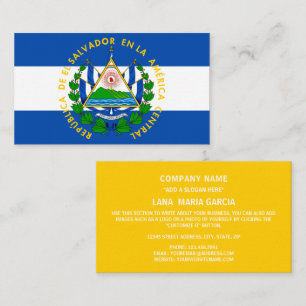 Salvadorische Flagge & Wappen, El Salvador Visitenkarte