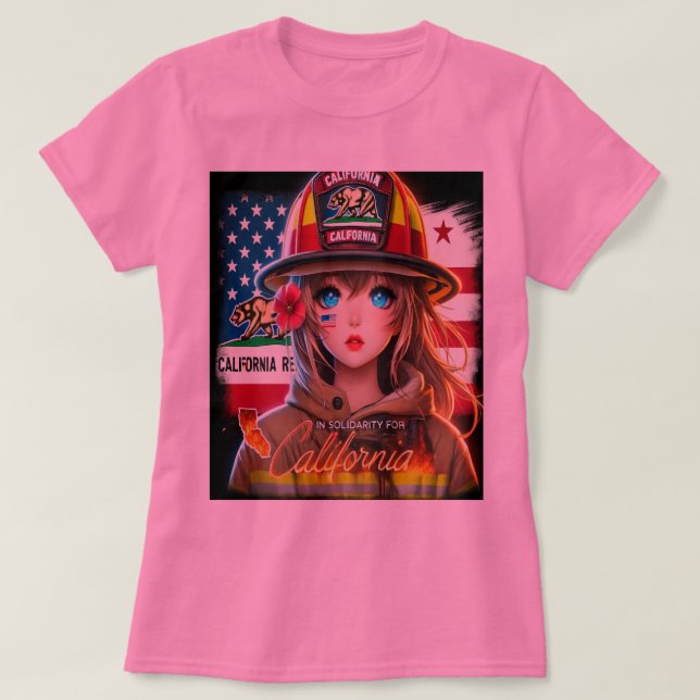 SALVAJES INCENDIOS EN LOS ANGELES CALIFORNIA T-Shirt (Design vorne)