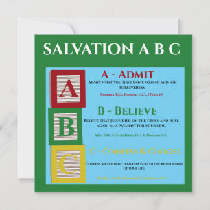 Salvation abc feiertagskarte
