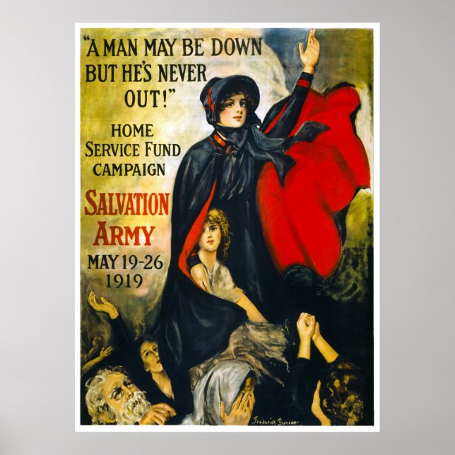 SALVATION ARMY HILFT WÄHREND DES WELTKRIEGES 1919 POSTER (Vorne)