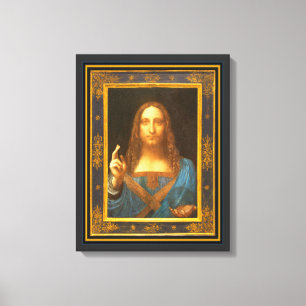 Salvator Mundi 1500 Leonardo da Vinci Canvas Print Leinwanddruck