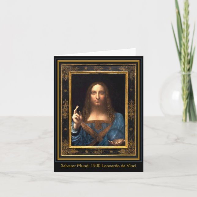 Salvator Mundi 1500 Leonardo da Vinci Karte (Vorderseite)