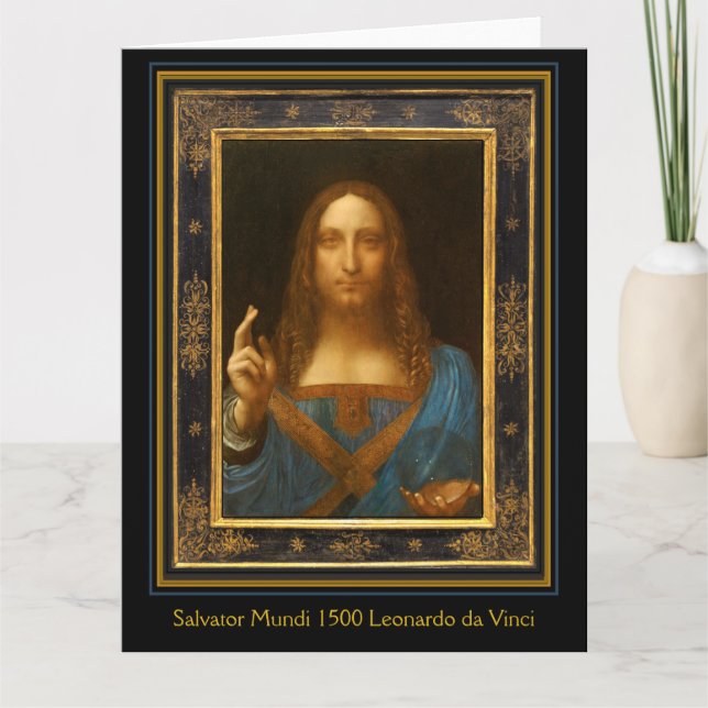 Salvator Mundi 1500 Leonardo da Vinci Karte (Vorderseite)