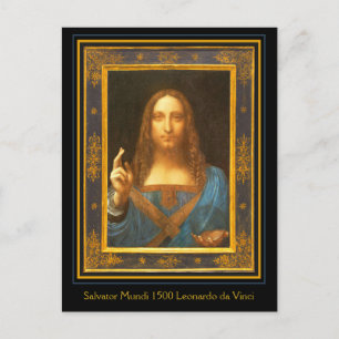 Salvator Mundi 1500 Leonardo da Vinci Postkarte