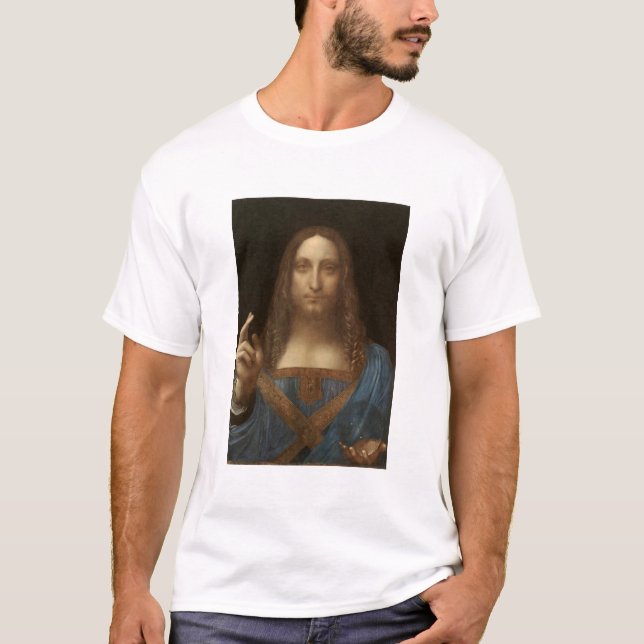 Salvator Mundi , Gemälde Christi, Vinci T-Shirt (Vorderseite)