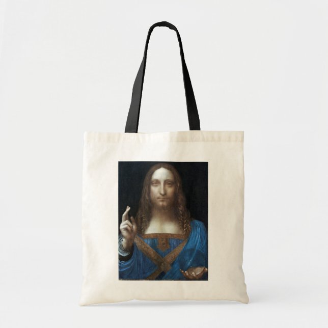 Salvator Mundi, Jesus Christus, Leonardo da Vinci Tragetasche (Vorne)