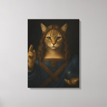 Salvator Mundi Katze Renaissance Parodie Kunst