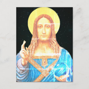 Salvator Mundi Postkarte