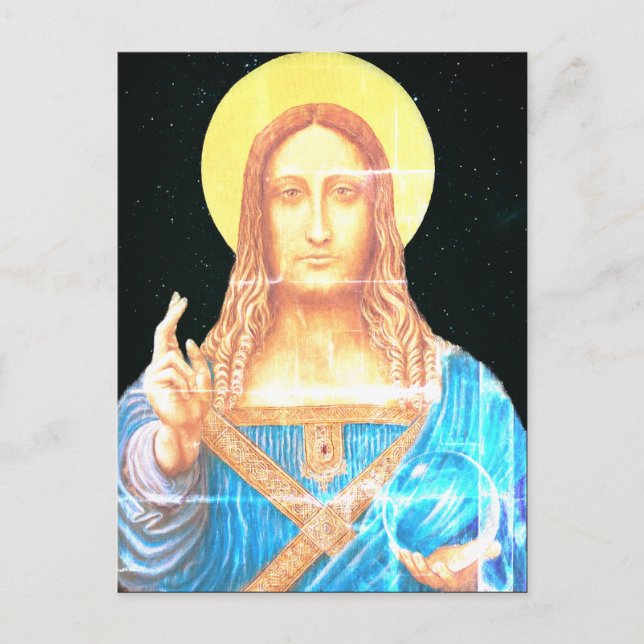 Salvator Mundi Postkarte (Vorderseite)