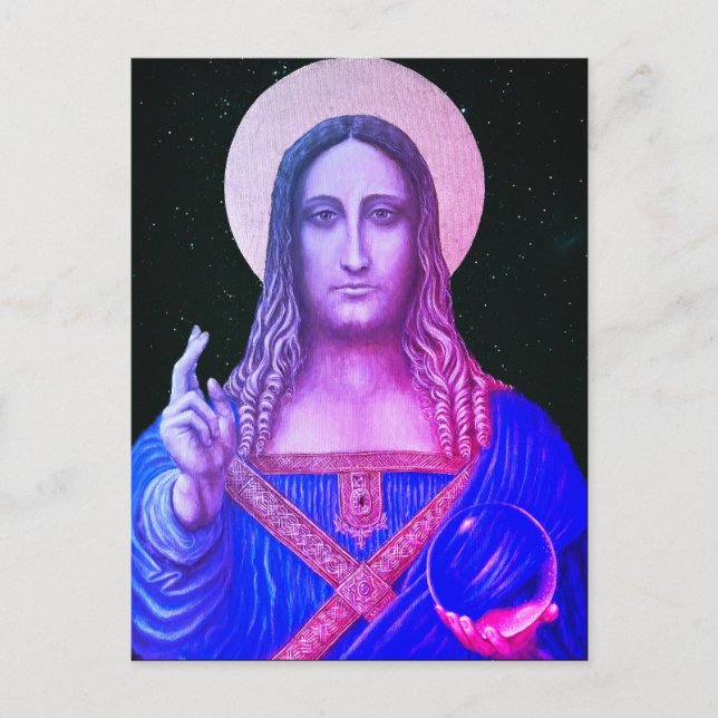 Salvator Mundi Postkarte (Vorderseite)