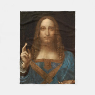 Salvator Mundi (Retter der Welt) (da Vinci) Fleecedecke