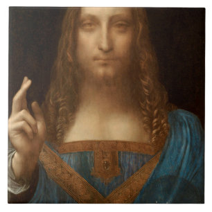 Salvator Mundi (Retter der Welt) (da Vinci) Fliese
