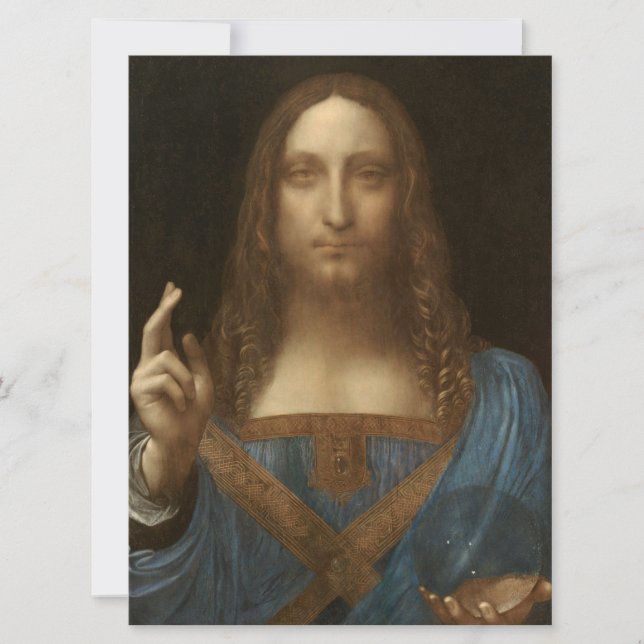 Salvator Mundi (Retter der Welt) (da Vinci) Karte (Vorderseite)