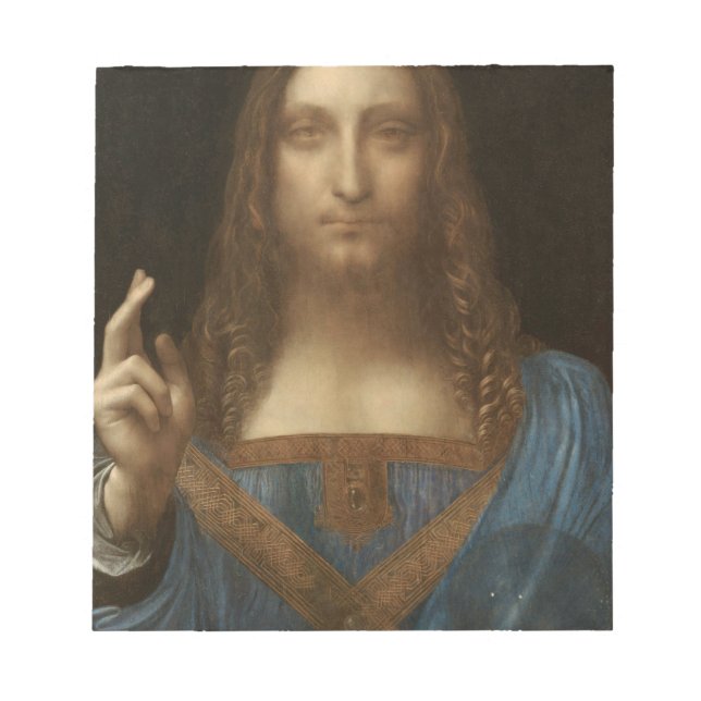 Salvator Mundi (Retter der Welt) (da Vinci) Notizblock (Vorderseite)