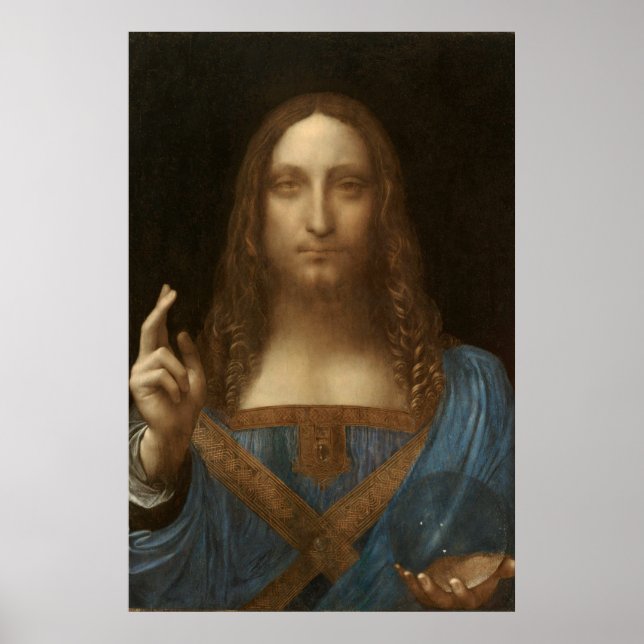 Salvator Mundi (Retter der Welt) (da Vinci) Poster (Vorne)