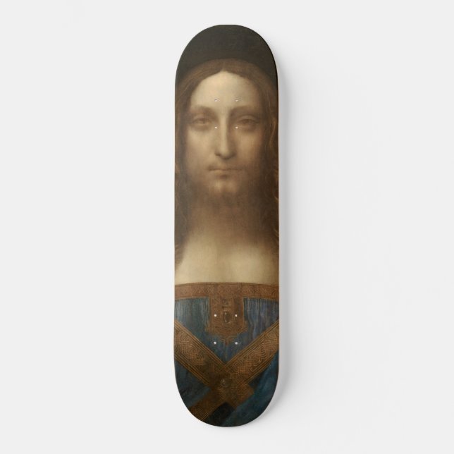 Salvator Mundi (Retter der Welt) (da Vinci) Skateboard (Vorderseite)